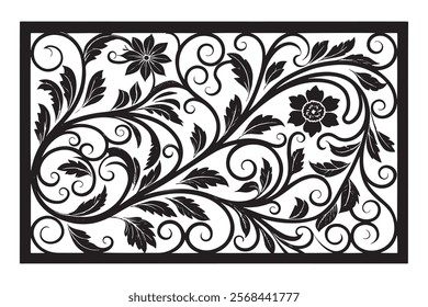 Exquisite Collection of Best-Selling Intricate Floral Laser Cut Designs for Decorative Panels, Wall Art, Home Decor, CNC Templates, Crafting Projects, and Artistic Laser Engraving Templates