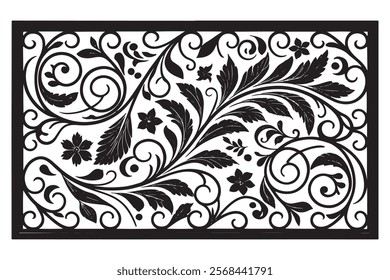 Exquisite Collection of Best-Selling Intricate Floral Laser Cut Designs for Decorative Panels, Wall Art, Home Decor, CNC Templates, Crafting Projects, and Artistic Laser Engraving Templates