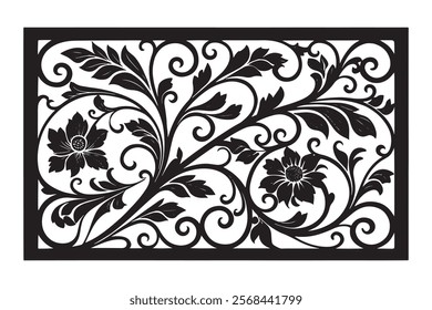 Exquisite Collection of Best-Selling Intricate Floral Laser Cut Designs for Decorative Panels, Wall Art, Home Decor, CNC Templates, Crafting Projects, and Artistic Laser Engraving Templates