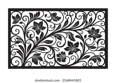 Exquisite Collection of Best-Selling Intricate Floral Laser Cut Designs for Decorative Panels, Wall Art, Home Decor, CNC Templates, Crafting Projects, and Artistic Laser Engraving Templates