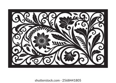 Exquisite Collection of Best-Selling Intricate Floral Laser Cut Designs for Decorative Panels, Wall Art, Home Decor, CNC Templates, Crafting Projects, and Artistic Laser Engraving Templates