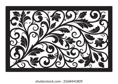 Exquisite Collection of Best-Selling Intricate Floral Laser Cut Designs for Decorative Panels, Wall Art, Home Decor, CNC Templates, Crafting Projects, and Artistic Laser Engraving Templates