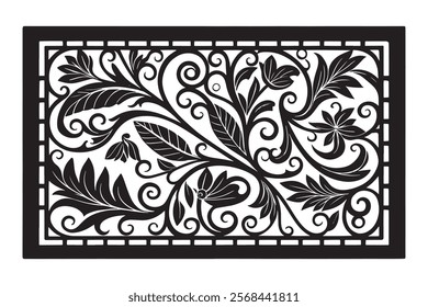 Exquisite Collection of Best-Selling Intricate Floral Laser Cut Designs for Decorative Panels, Wall Art, Home Decor, CNC Templates, Crafting Projects, and Artistic Laser Engraving Templates