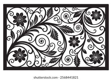 Exquisite Collection of Best-Selling Intricate Floral Laser Cut Designs for Decorative Panels, Wall Art, Home Decor, CNC Templates, Crafting Projects, and Artistic Laser Engraving Templates