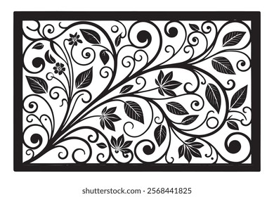 Exquisite Collection of Best-Selling Intricate Floral Laser Cut Designs for Decorative Panels, Wall Art, Home Decor, CNC Templates, Crafting Projects, and Artistic Laser Engraving Templates