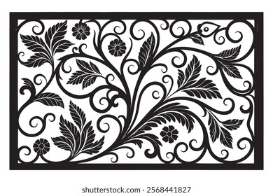 Exquisite Collection of Best-Selling Intricate Floral Laser Cut Designs for Decorative Panels, Wall Art, Home Decor, CNC Templates, Crafting Projects, and Artistic Laser Engraving Templates