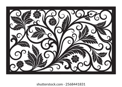 Exquisite Collection of Best-Selling Intricate Floral Laser Cut Designs for Decorative Panels, Wall Art, Home Decor, CNC Templates, Crafting Projects, and Artistic Laser Engraving Templates