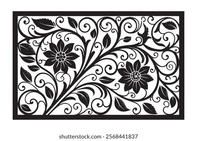 Exquisite Collection of Best-Selling Intricate Floral Laser Cut Designs for Decorative Panels, Wall Art, Home Decor, CNC Templates, Crafting Projects, and Artistic Laser Engraving Templates