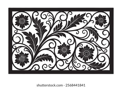 Exquisite Collection of Best-Selling Intricate Floral Laser Cut Designs for Decorative Panels, Wall Art, Home Decor, CNC Templates, Crafting Projects, and Artistic Laser Engraving Templates