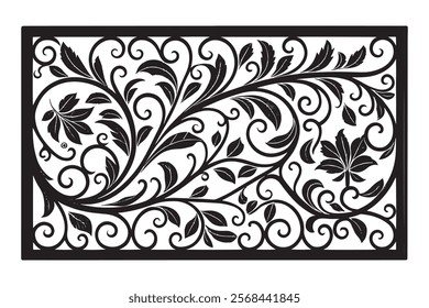 Exquisite Collection of Best-Selling Intricate Floral Laser Cut Designs for Decorative Panels, Wall Art, Home Decor, CNC Templates, Crafting Projects, and Artistic Laser Engraving Templates