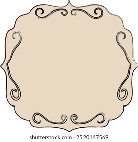 Exquisite decorative frame with swirls decoration.