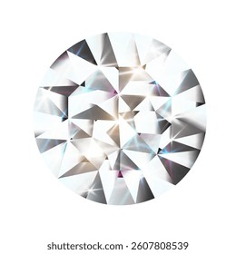 An exquisite diamond with flawless edges. Vector illustration
