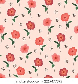 Exquisite ditsy floral seamless surface pattern design. Aesthetic bunch of blooming wildflowers. Allover printed textured background. Dainty tileable multicolour floral arrangement