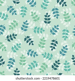 Exquisite ditsy lush foliage texture. Dainty floral seamless pattern design of aesthetic bunch of tropical tree branches. Allover repeating texture. Aesthetic composite overlay foliate background.