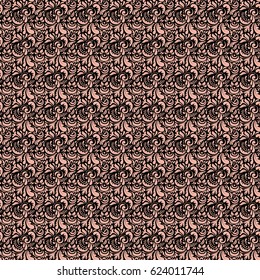 Exquisite doodle baroque template. Vector damask seamless pattern element. Classical luxury old fashioned damask ornament, royal victorian seamless texture for wallpapers, textile, wrapping.