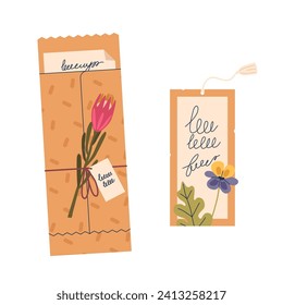 Exquisite Envelopes Adorned With Intricate, Delicate Flowers, Embodying Elegance And Grace, Vector Illustration