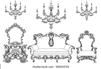 35,036 Old furniture set Images, Stock Photos & Vectors | Shutterstock