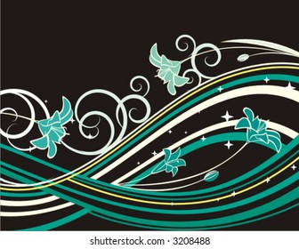 Exquisito fondo floral. Revisa mi portafolio para más de esta serie así como miles de otros grandes vectores.