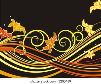 Exquisite floral background. Check my portfolio for more of this series as well as thousands of other great vector items.