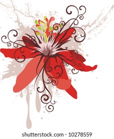 Exquisite floral design with ornamental details, vector illustration series.