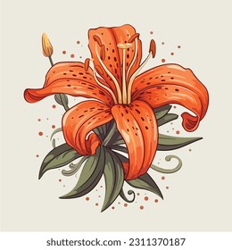 Exquisite floral design with ornamental details, vector illustration series.