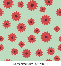 Exquisite floral ornament with random flowers. For fabric, wrapping paper, wallpaper, design and interior. Vector background.