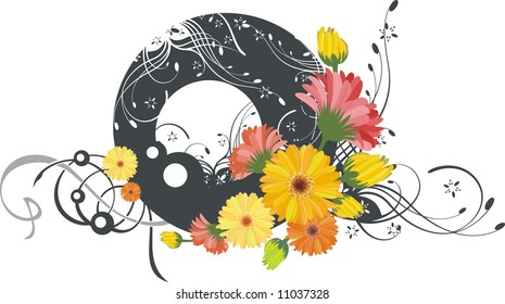 Exquisite floral ornamental design, vector illustration series.