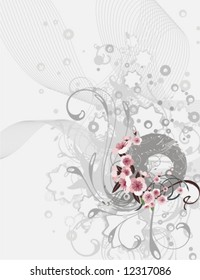 Exquisite floral ornamental design, vector illustration series.