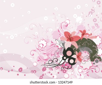 Exquisite floral ornamental design, vector illustration series.