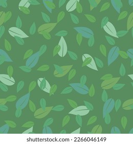 Exquisite floral seamless pattern tile of aesthetic ornamental springtime leaves. Modern aesthetic greenery foliage design. Repeating textured background for surface printing. 