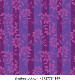 Exquisite floral seamless surface pattern. Aesthetic bunch of blooming scandi flowers and monstera and palm leaves. Allover printed flowery texture background. Whimsical arrangement of floral motifs.