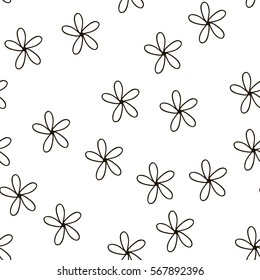 Exquisite gentle floral ornament with random flowers. For fabric, wrapping paper, wallpaper, design and interior. Vector background.