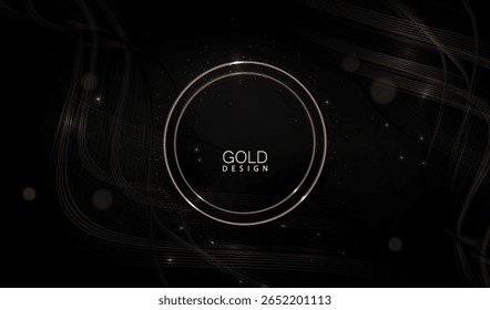 Design de ouro requintado com quadro redondo brilhante