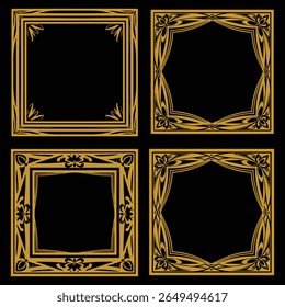 Exquisite Gold Floral Frames Premium Decorative Set Packs Unmatched Quality