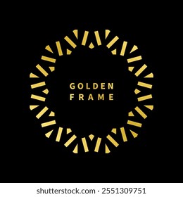 Exquisite golden frame elegantly displayed on a sleek black backdrop. Perfect for brands looking to make a bold statement, this design captures attention while conveying a sense of premium quality.