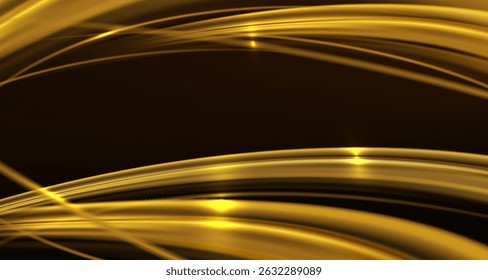 Exquisite ondulado dourado, fundo caótico com brilho brilhante