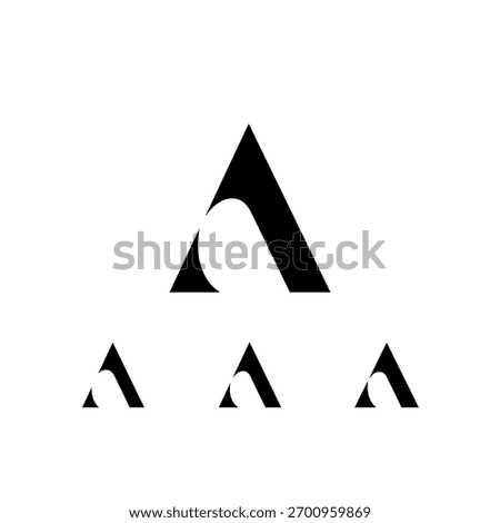 Exquisite letter A, decorative posh font, vector illustration 10EPS