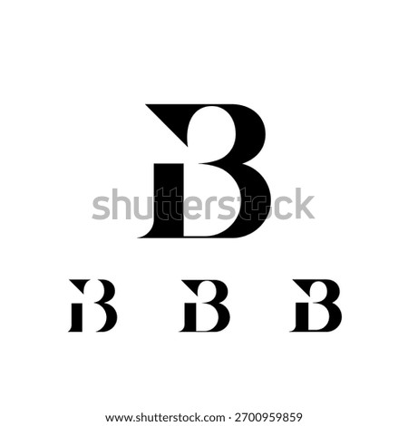 Exquisite letter B, decorative posh font, vector illustration 10EPS