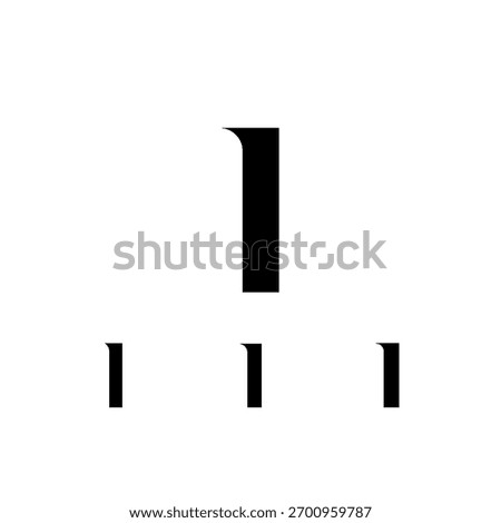 Exquisite letter I, decorative posh font, vector illustration 10EPS
