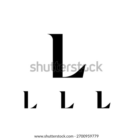 Exquisite letter L, decorative posh font, vector illustration 10EPS
