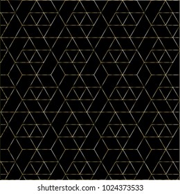 Exquisite, Luxury, Elegant, Elite, Deluxe geometric seamless pattern. Dark vector background.