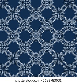 Exquisite Midnight Floral Mosaic Pattern