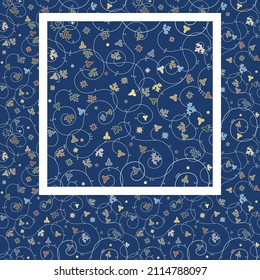 Exquisite mockup seamless pattern in medieval style