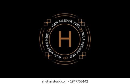 Exquisite, modern monogram with the letter H. Premium brand icon. Vector logo design for business, beauty industry, cosmetics, salon, boutique, company, corporation.