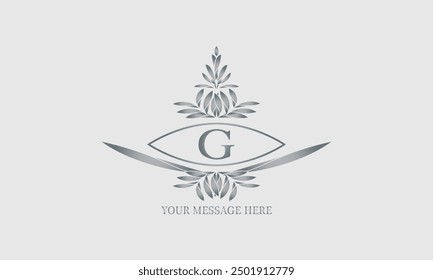 Exquisite monogram style, initial G. Elegance, applicable for invitations, letterpress, jewelry, boutique and creative templates