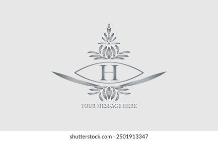 Exquisite monogram style, initial H. Elegance, applicable for invitations, letterpress, jewelry, boutique and creative templates