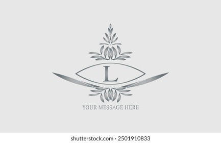 Exquisite monogram style, initial L. Elegance, applicable for invitations, letterpress, jewelry, boutique and creative templates