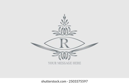 Exquisite monogram style, initial R. Elegance, applicable for invitations, letterpress, jewelry, boutique and creative templates