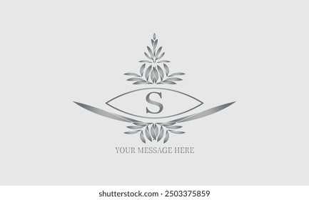 Exquisite monogram style, initial S. Elegance, applicable for invitations, letterpress, jewelry, boutique and creative templates