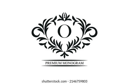 Exquisite monogram template with the initials O. Elegant logo for cafes, bars, restaurants, invitations. Business style and brand of the company.